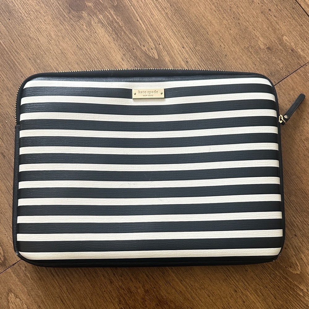 Kate Spade Black and White Striped Case